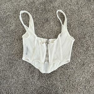 white crop top